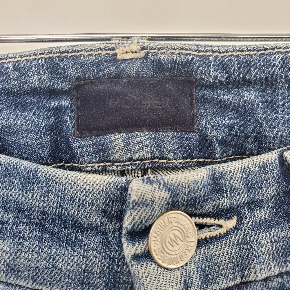 MOTHER The Looker Crop Gypsy Skinny Jeans Distressed - Picture 7 of 9